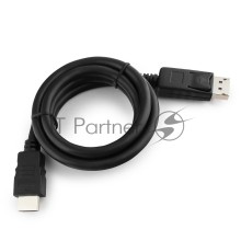 Кабель DisplayPort-HDMI Gembird/Cablexpert  1м, 20M/19M, черный, экран, пакет(CC-DP-HDMI-1M)
