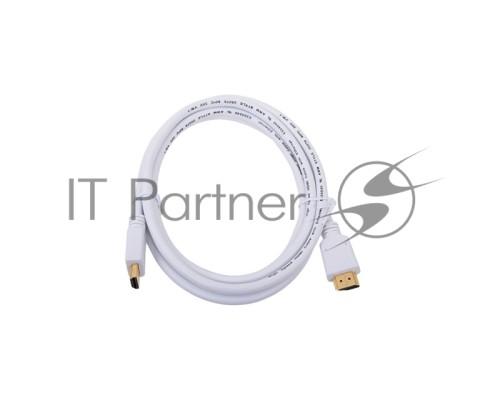 Кабель HDMI Cablexpert CC-HDMI4-W-6, 19M/19M, v2.0, медь, позол.разъемы, экран, 1.8м, белый, пакет