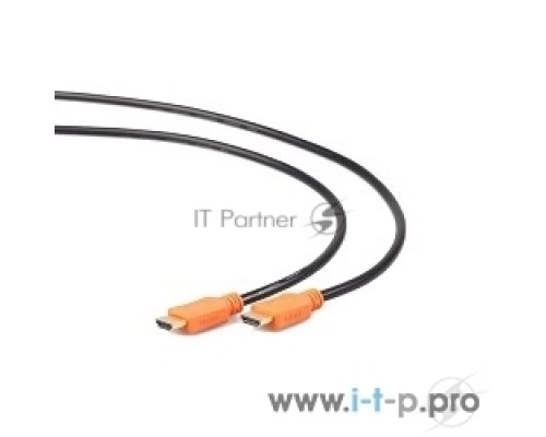 Кабель HDMI Cablexpert CC-HDMI4L-6, 19M/19M, v2.0, серия Light, позол.разъемы, экран, 1.8м, черный, пакет