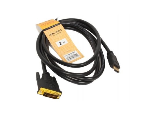 [кабели] TV-COM Кабель (LCG135F-2M) HDMI to DVI-D (19M -25M) 2м, 2 фильтра 