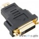 Переходник HDMI/DVI-D 19M/25F  VCOM позолоченные контакты, VAD7819