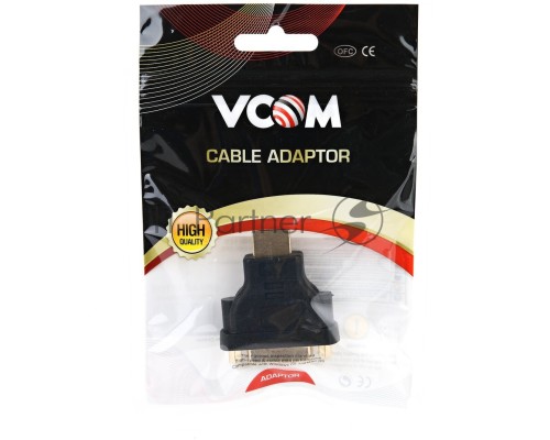 Переходник HDMI/DVI-D 19M/25F  VCOM позолоченные контакты, VAD7819