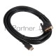 Кабель HDMI-DVI Cablexpert CC-HDMI-DVI-15, 19M/19M, single link, медь, позол.разъемы, экран, 4.5м, черный, пакет