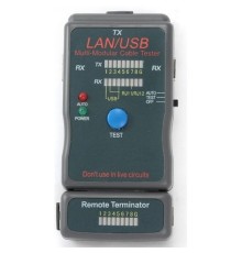 Gembird NCT-2 Тестер LAN Cablexpert , 100/1000 Base-TX,  для UTP, STP, RJ-11, USB-кабеля