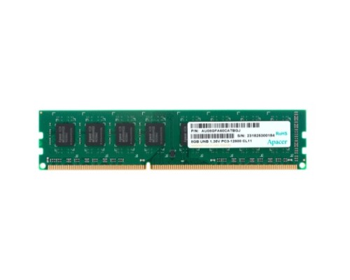 [Модуль памяти] Apacer DDR3 DIMM 8GB (PC3-12800) 1600MHz AU08GFA60CATBGJ 1.35V (DG.08G2K.KAM)