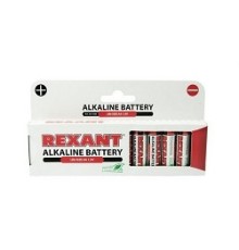 Rexant (30-1026) Батарейка алкалиновая AA/LR6, 1,5В, 12 шт, блистер