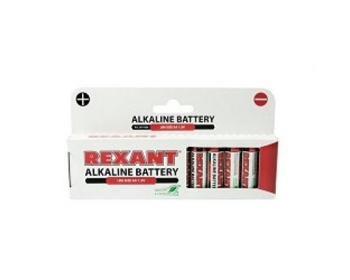 [Батарейка] Rexant (30-1026) Батарейка алкалиновая AA/LR6, 1,5В, 12 шт, блистер