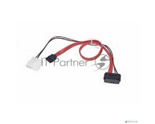 Кабель Gembird/Cablexpert Кабель Combo miniSATA , molex+SATA/miniSATA, 6pin+7pin, (длина инт-35см, пит-30см),(CC-SATA-C2)