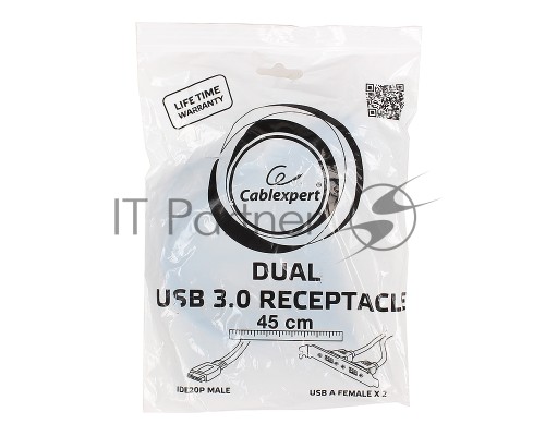 Кабель Gembird Планка в сист блок   2xUSB 3.0/20pin мат.платы (CC-USB3-RECEPTACLE )