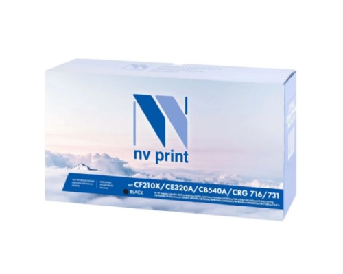 [Расходные материалы] NVPrint CF210X/CE320A/CB540A/Canon 716/731 Картридж для HP LaserJet Color Pro M251n/nw/M276n/nw/CP1525n/nw/CM1415fn/fnw/CP1215/CM1312/nfi/ Canon i-SENSYS LBP5050n/MF8030Cn/ LBP-7100 (2200K) Black