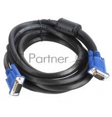 Кабель VGA 3м AOpen 2 фильтра, монитор-SVGA card 15M-15M, ACG341AD-3M