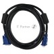 Кабель VGA 3м AOpen 2 фильтра, монитор-SVGA card 15M-15M, ACG341AD-3M