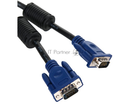 Кабель VGA 1.8м Aopen/Qust (ACG341AD-1.8M) Кабель монитор-SVGA card 15M-15M 1,8m 2 фильтра 6938510840929