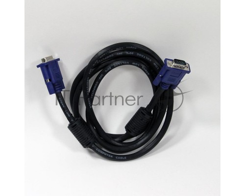Кабель VGA 1.8м Aopen/Qust (ACG341AD-1.8M) Кабель монитор-SVGA card 15M-15M 1,8m 2 фильтра 6938510840929
