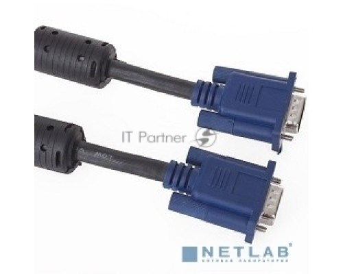 Кабель VCOM VVG6460-5MO удлинительный Монитор-SVGA card (15M-15F) 5m, 2 фильтра