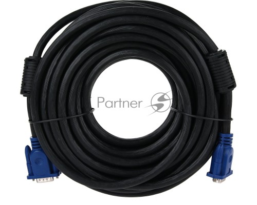 Кабель VCOM VVG6448-15M(C) Кабель монитор-SVGA card (15M-15M) 15м 2 фильтра     