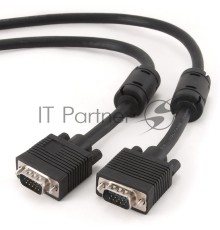 Кабель Gembird/Cablexpert CC-PPVGA-10, Кабель VGA Premium  15M/15M, 3.0м, белый, тройной экран, феррит.кольца 