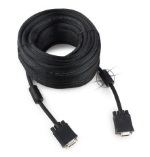 Кабель Gembird/Cablexpert CC-PPVGA-20M-B, Кабель VGA Premium , 15M/15M, 20м, черный, тройной экран,феррит.кольца