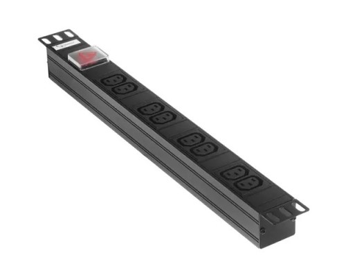 [Сетевые фильтры] Gembird EHB8-4 Блок 1 вход С14/ 8 выходов C13 с защитой для 19