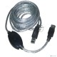 Кабель VCOM VUS7049-5M  USB2.0-repeater, удлинительный активный <Am-->Af> 5м