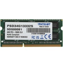 Patriot DDR3 SODIMM 4GB PSD34G13332S (PC3-10600) 1333MHz 