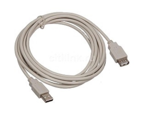 [Кабель] Кабель-удлинитель USB2.0 Buro USB2.0-AM/AF-3 A(m)/A(f) (3м) [817257]