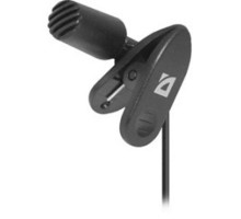 Defender MIC-109 черный, на прищепке, 1,8 м [64109]