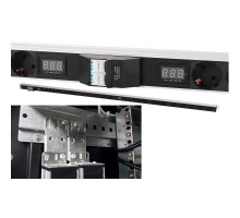 REM Верт. блок розеток Rem-32 с амп., 24 Schuko, 32А, алюм., 42-48U, колодка (R-32-24S-Am-1820-K)