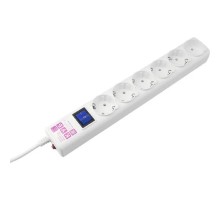 PowerCube Фильтр-удлинитель (SPG(5+1)-16B-0,5M) 6 розеток, 0,5 м,16А/3,5кВт, белый