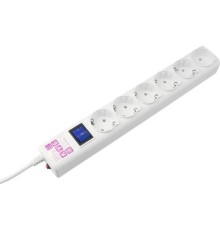 PowerCube Фильтр-удлинитель (SPG(5+1)-16B-0,5M) 6 розеток, 0,5 м,16А/3,5кВт, белый