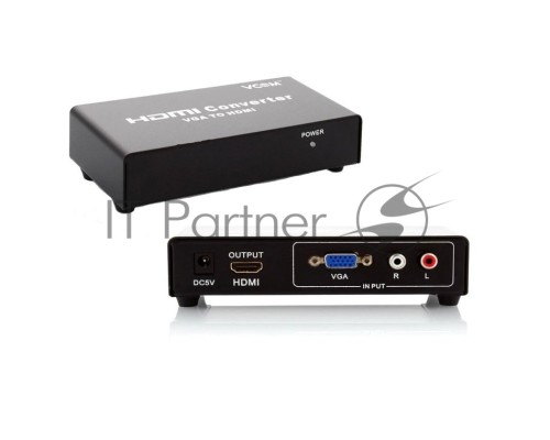 Переходник VCOM DD491 Конвертер VGA + аудио => HDMI