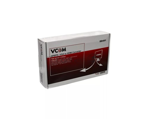 Переходник VCOM DD491 Конвертер VGA + аудио => HDMI