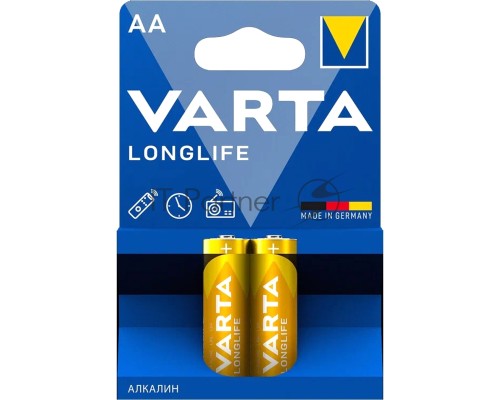 Батарейки VARTA Long Life AA блистер 2  04106101412 