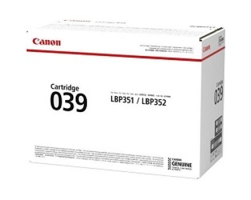[Расходные материалы] Canon Cartridge 039BK 0287C001  Тонер-картридж черный для i-SENSYS LBP351x/352x. Чёрный. 11 000 страниц. 