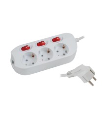 СТАРТ (4680024810425) Сетевой удлинитель C/У S 3х1-ZDIV. с заземлением и защитой от детей сечение провода 3х1мм2. Длина провода 1,5 м.