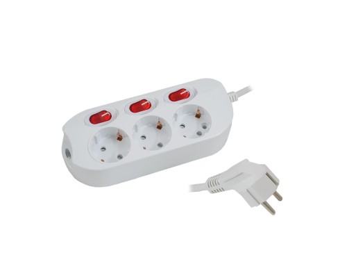 [Бытовые удлинители] СТАРТ (4680024810425) Сетевой удлинитель C/У S 3х1-ZDIV. с заземлением и защитой от детей сечение провода 3х1мм2. Длина провода 1,5 м.