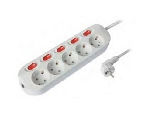 [Бытовые удлинители] СТАРТ (4680024810432) Сетевой удлинитель C/У S 5х1-ZDIV.  с заземлением и защитой от детей сечение провода 3х1мм2. Длина провода 1,5 м.