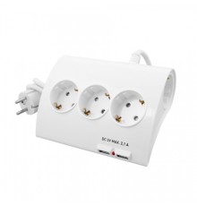 СТАРТ (4680024810449) Сетевой удлинитель  C/У S 5х1-ZDV 2USB.  с заземлением и защитой от детей сечение провода 3х1мм2. Длина провода 1,5 м.