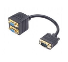 Cablexpert CC-VGAX2-20CM Разветвитель VGA Cablexpert CC-VGAX2-20CM, HD15M/2x15F, 1 компьютер - 2 монитора