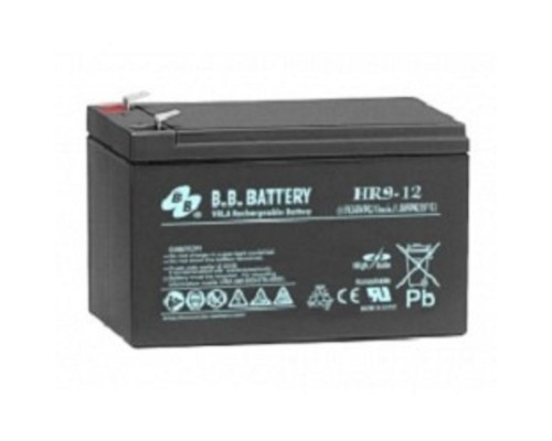 [батареи] АКБ B.B. Battery HR 9-12 (12В 9Ач  =216 Вт/блок, ДхШхВ 151x65x94 мм, масса 2,75 кг) клеммы F2