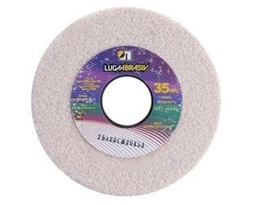 [ЛУГА] ЛУГА Круг заточной абразивный, электрокорунд белый, зерно 60, 125х20, посадка 12,7мм [3655-125-12.7]