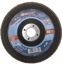 ЛУГА Круг лепестковый торцевой абразивный для шлифования, 150 х 22,23мм, зерно P60(A60) [3656-150-25]