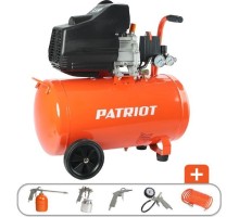 PATRIOT EURO 50-260К Компрессор [525306316] { Мощность: 1.8 кВт; Напряжение: 230В~50Гц; Обороты двигателя: 2850 об/мин; Производительность: 260 л/мин; Объем ресивера: 50 л; Давление: 8 бар; Вес: 28,5}