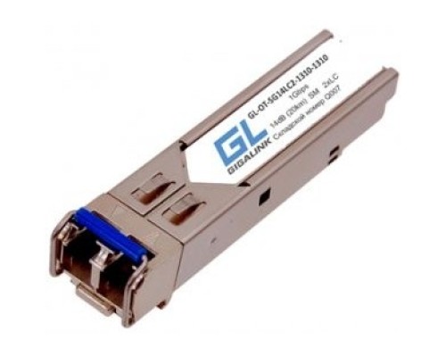 [Сетевое оборудование] NIKOMAX GL-OT-SG14LC2-1310-1310 Модуль SFP, 1Гбит/c, два волокна SM, 2xLC, 1310 нм, 14 дБ (до 20 км) (GL-10GT)