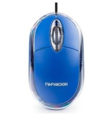 Гарнизон Мышь GM-100B, USB, чип- Х, синий, 1000 DPI, 2кн.+колесо-кнопка