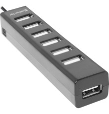 DEFENDER Универсальный USB разветвитель Quadro Swift USB2.0, 7 портов (83203)