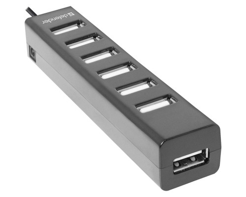 [Контроллер] DEFENDER Универсальный USB разветвитель Quadro Swift USB2.0, 7 портов (83203)