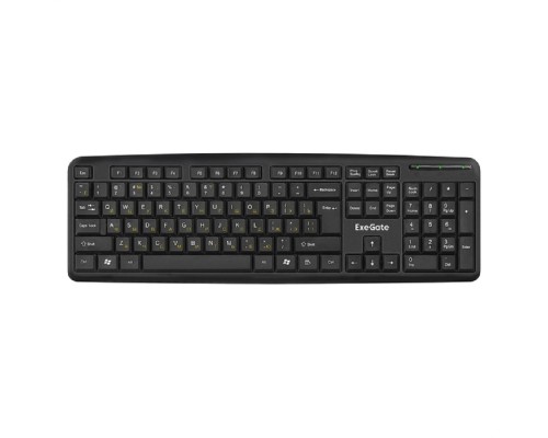 [Клавиатуры] Exegate EX263906RUS Клавиатура Exegate LY-331L, <USB, шнур 2м, черная,  104кл, Enter большой>, Color box           