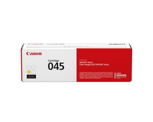 [Расходные материалы] Canon Cartridge 045Y  1239C002 Тонер-картридж желтый  для Canon i-SENSYS MF631/633/635, LBP611 (1300 стр.)