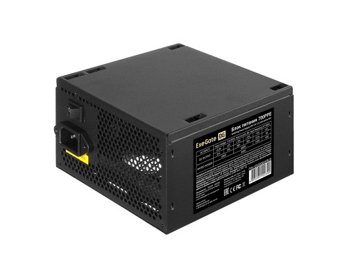 [Блок питания] Exegate EX260645RUS Блок питания 700W Exegate 700PPE, ATX, black, APFC, 12cm, 24p+(4+4)p, PCI-E, 5*SATA, 3*IDE, FDD